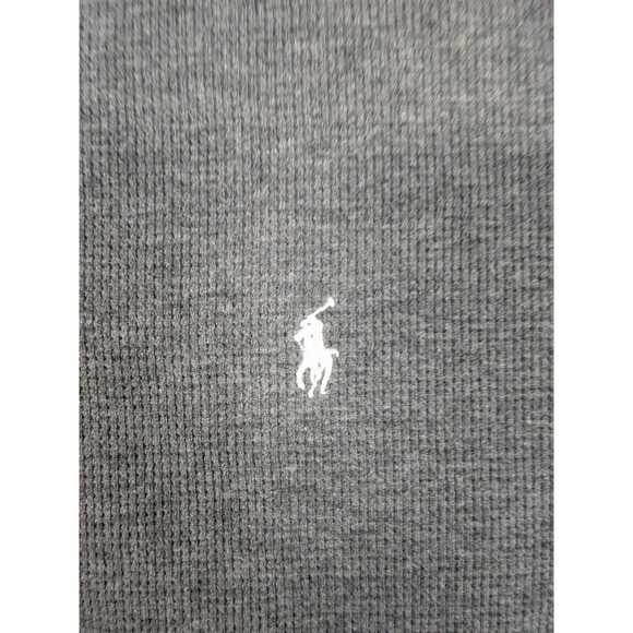 Polo Ralph Lauren Waffle Knit T Shirt Mens Size XL Gray Long Sleeve - Picture 2 of 8